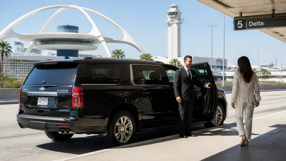 LAX meet and great chauffeur service with luxury SUV